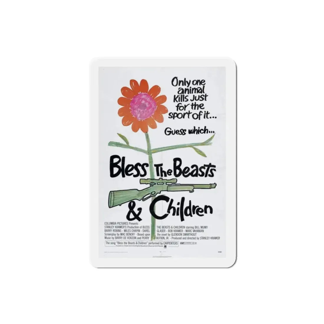 Bless the Beasts & Children 1971 Movie Poster Refrigerator Magnet - The Sticker Space