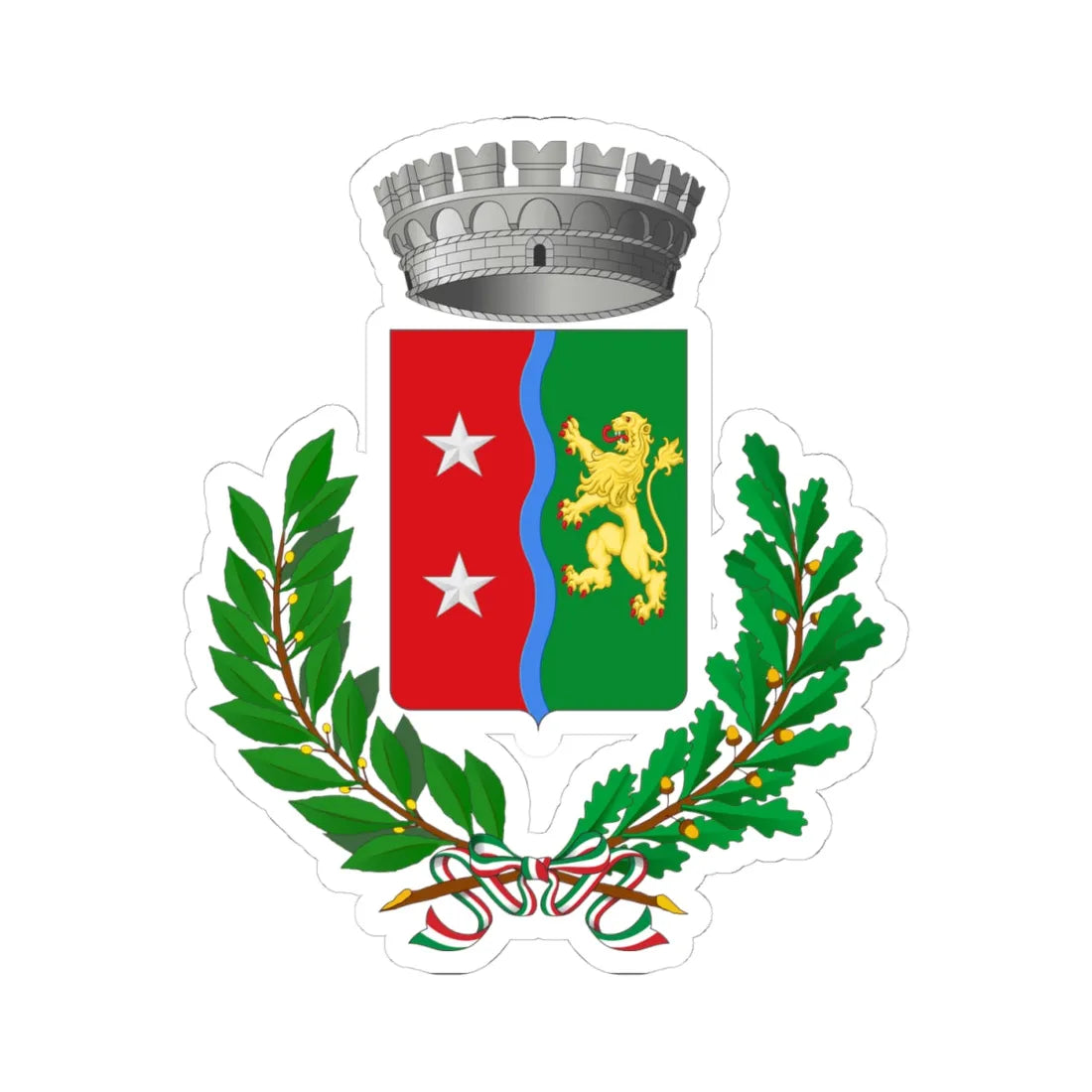 Blessagno-Stemma (Italy) (Coat of Arms) STICKER Vinyl Kiss-Cut Decal 4 Inch White - The Sticker Space