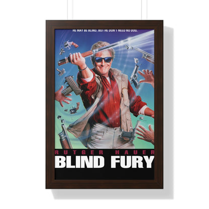 BLIND FURY 1989 - Framed Movie Poster-16″ x 24″-The Sticker Space