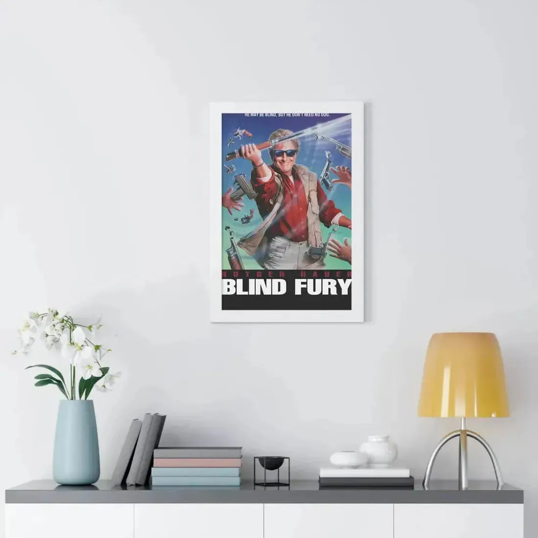 BLIND FURY 1989 - Framed Movie Poster - The Sticker Space