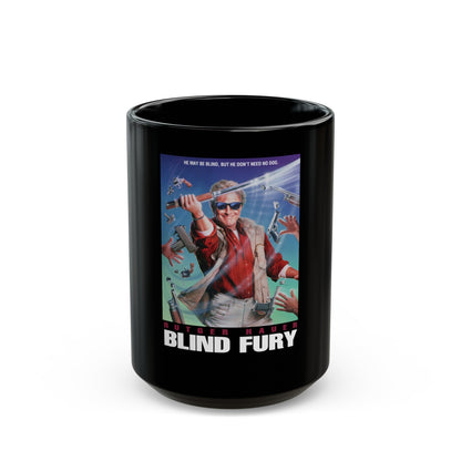 BLIND FURY 1989 Movie Poster - Black Coffee Mug-15oz-The Sticker Space