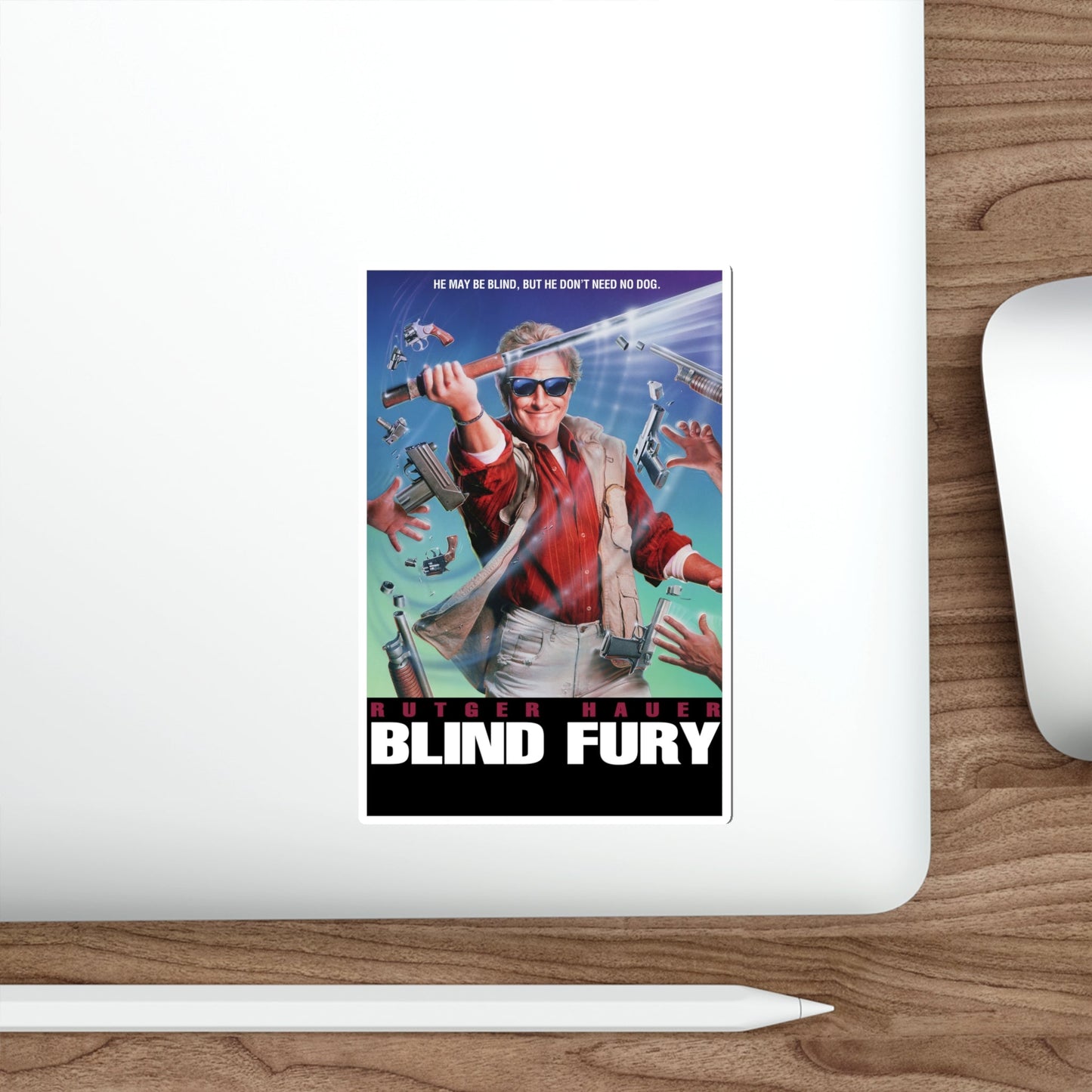 BLIND FURY 1989 Movie Poster STICKER Vinyl Die-Cut Decal-The Sticker Space