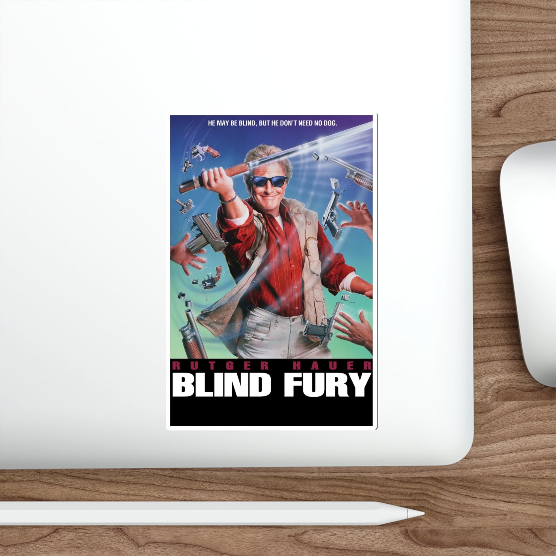 BLIND FURY 1989 Movie Poster STICKER Vinyl Die-Cut Decal-The Sticker Space