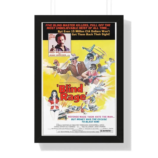 BLIND RAGE 1976 - Framed Movie Poster 16″ x 24″ Black - The Sticker Space