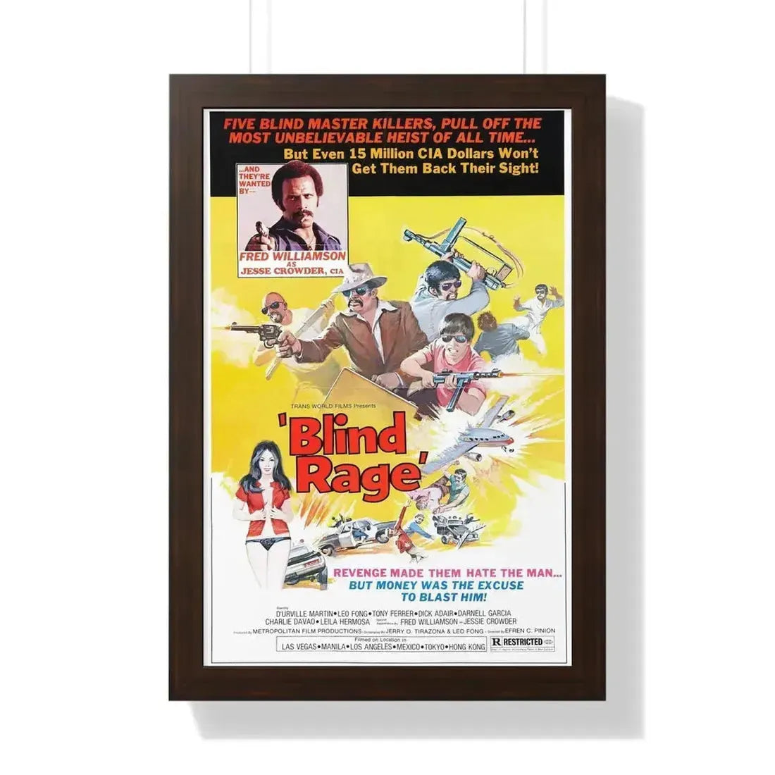 BLIND RAGE 1976 - Framed Movie Poster - The Sticker Space