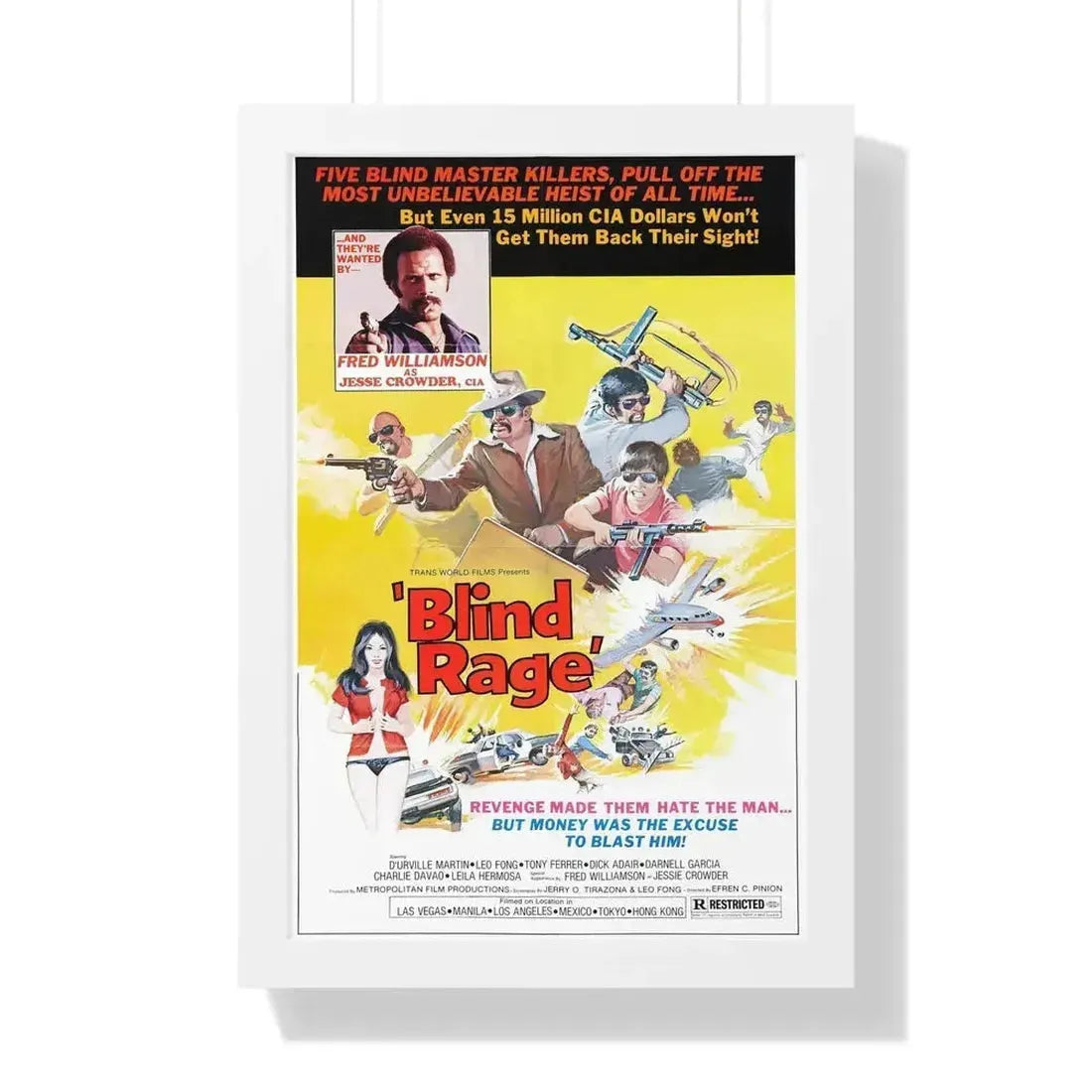 BLIND RAGE 1976 - Framed Movie Poster - The Sticker Space