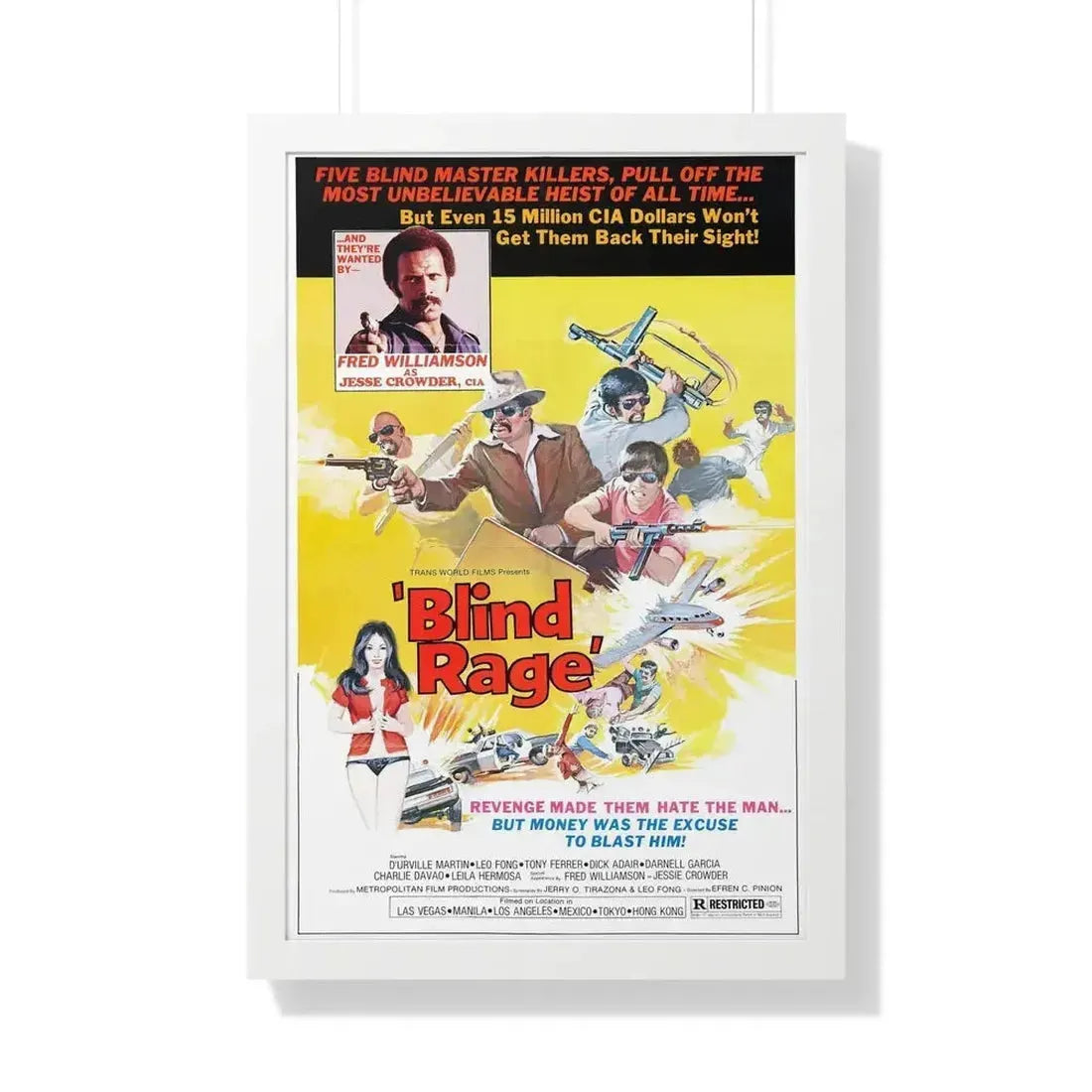 BLIND RAGE 1976 - Framed Movie Poster - The Sticker Space