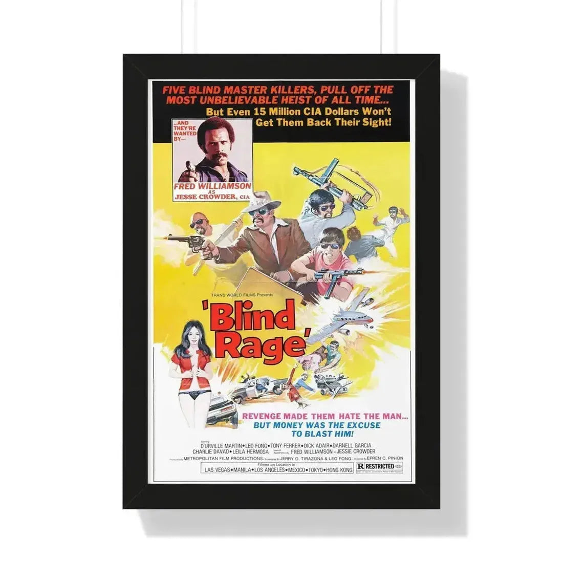 BLIND RAGE 1976 - Framed Movie Poster - The Sticker Space
