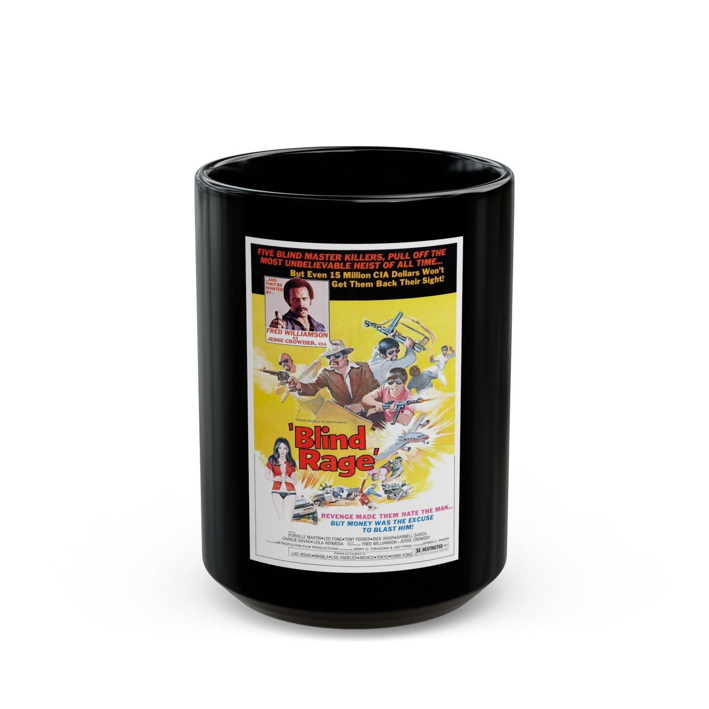 BLIND RAGE 1976 Movie Poster - Black Coffee Mug-15oz-The Sticker Space