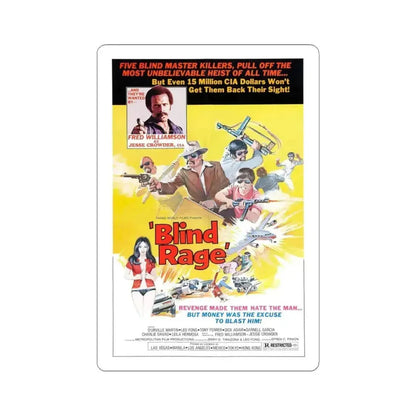 BLIND RAGE 1976 Movie Poster - STICKER Vinyl Kiss-Cut Decal 3 Inch White - The Sticker Space