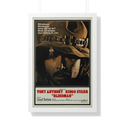 BLINDMAN 1971 - Framed Movie Poster 16″ x 24″ White - The Sticker Space