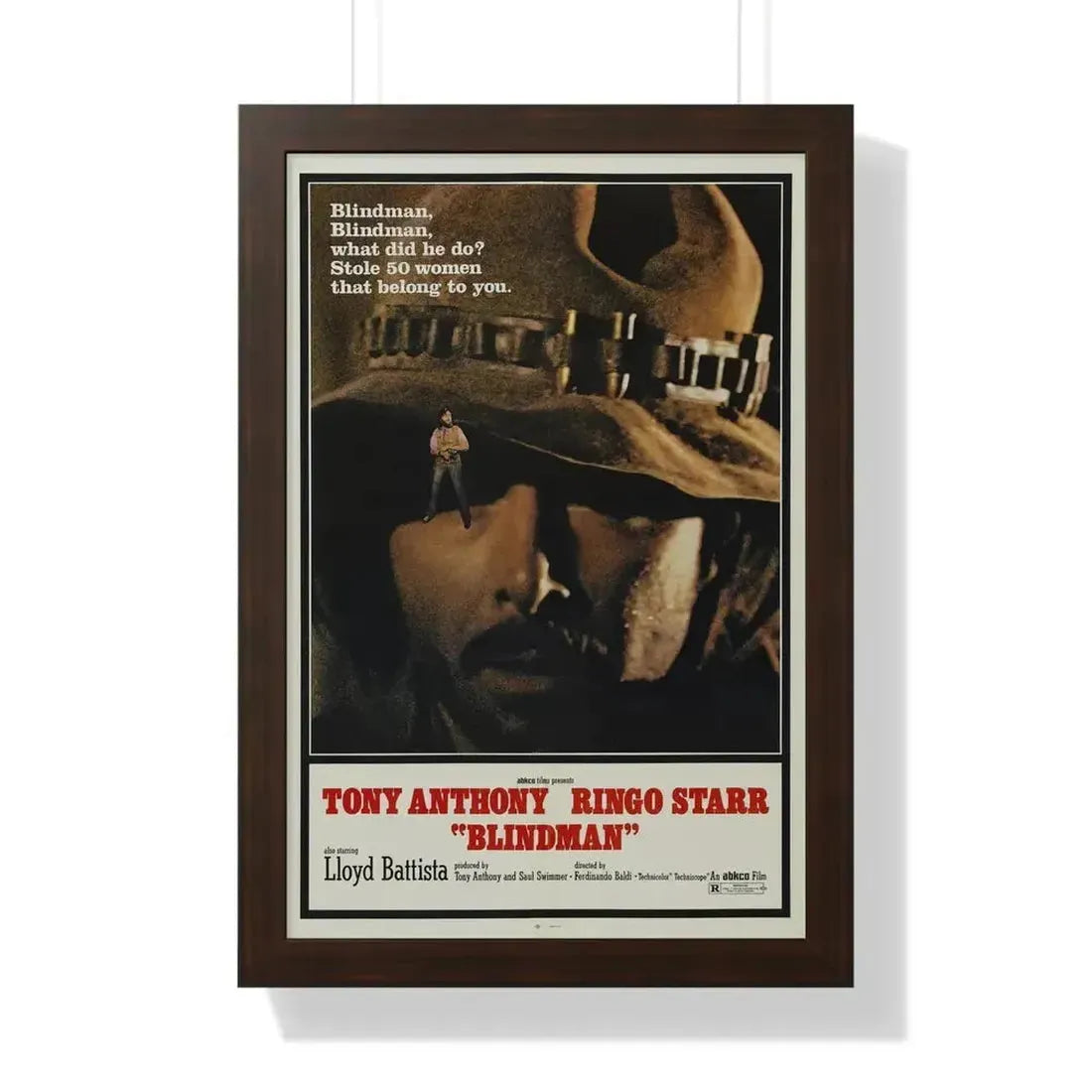 BLINDMAN 1971 - Framed Movie Poster - The Sticker Space