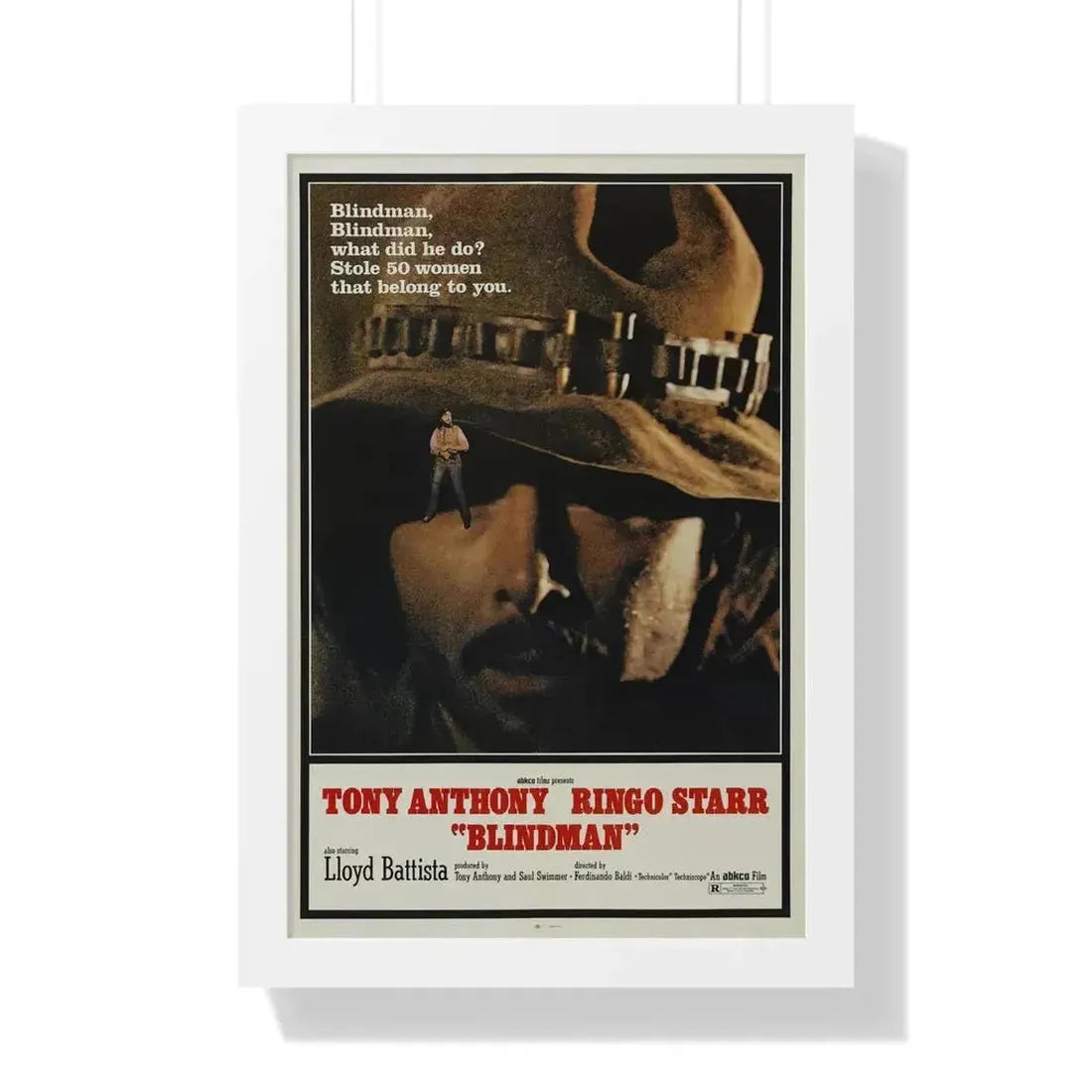 BLINDMAN 1971 - Framed Movie Poster - The Sticker Space