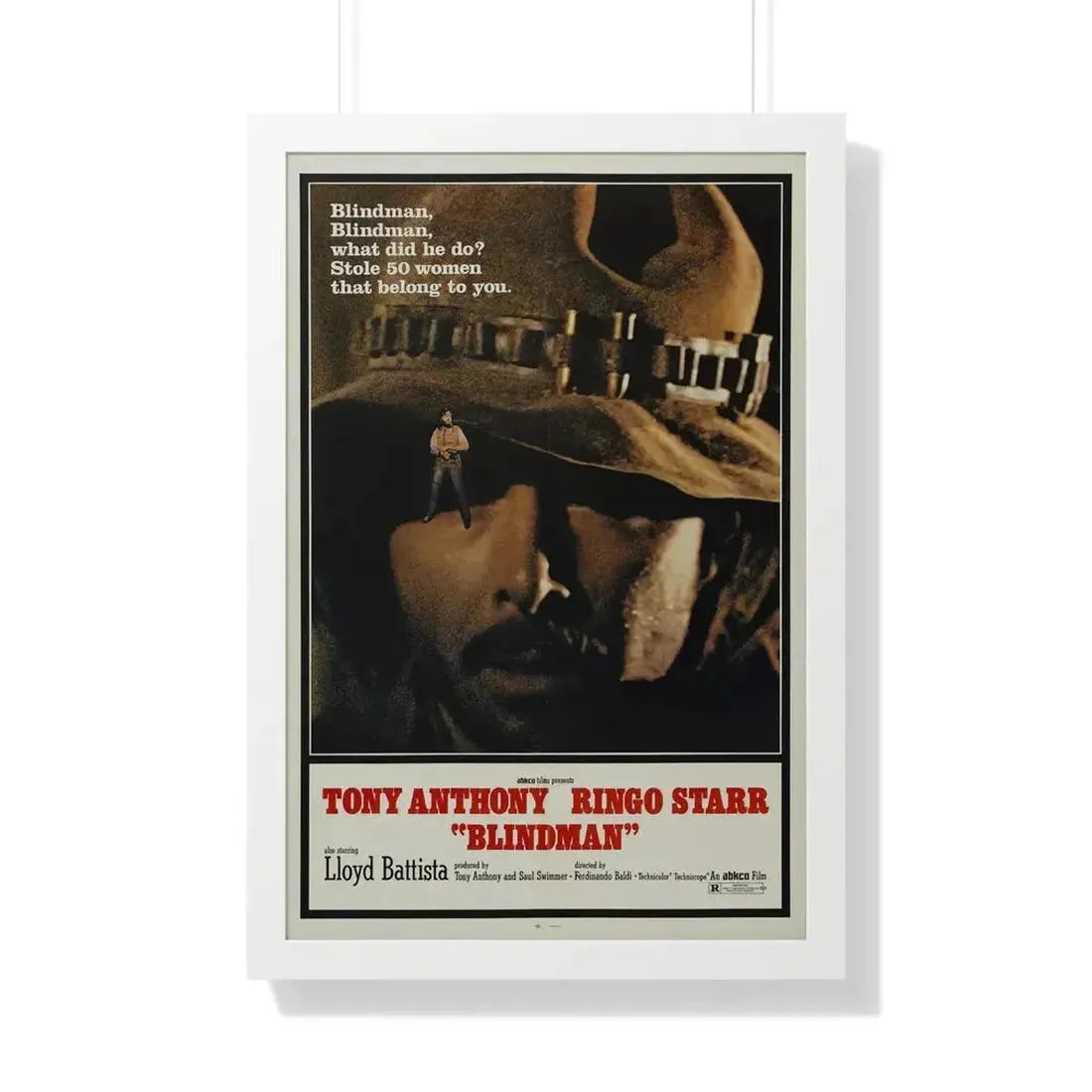 BLINDMAN 1971 - Framed Movie Poster - The Sticker Space