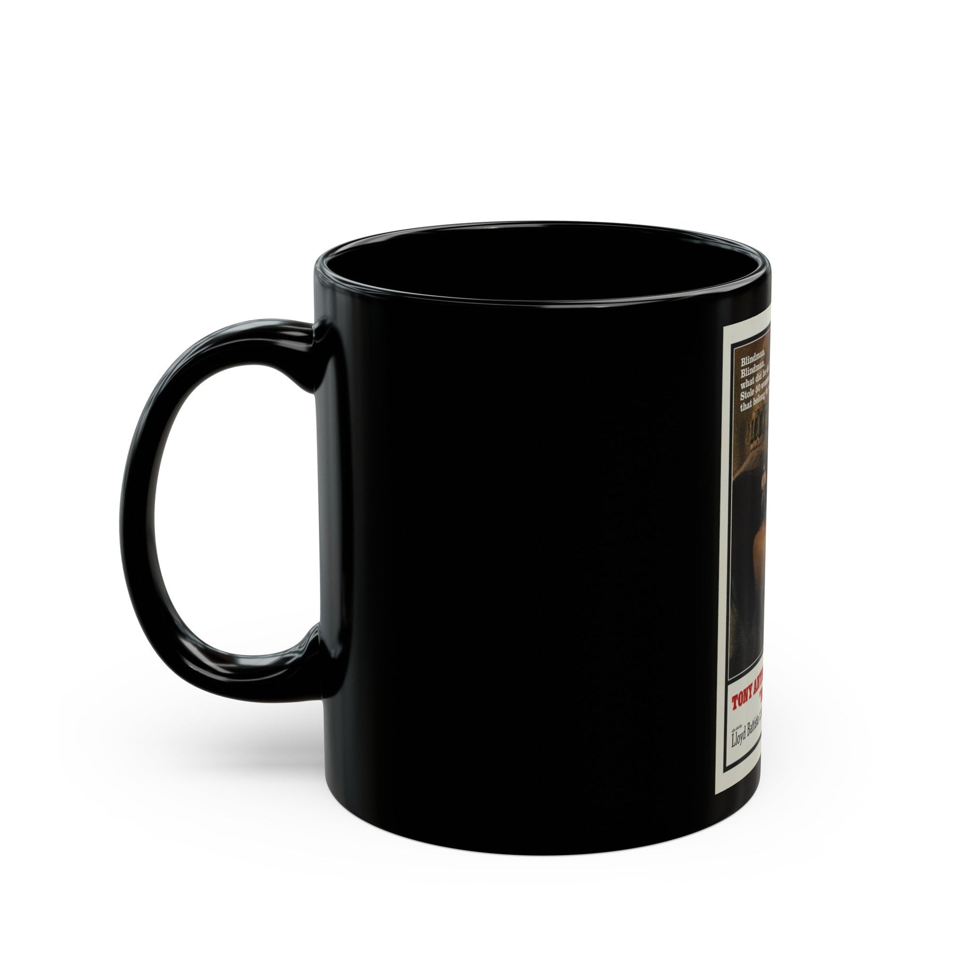 BLINDMAN 1971 Movie Poster - Black Coffee Mug-The Sticker Space