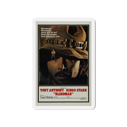 BLINDMAN 1971 Movie Poster - Die-Cut Magnet-4" x 4"-The Sticker Space