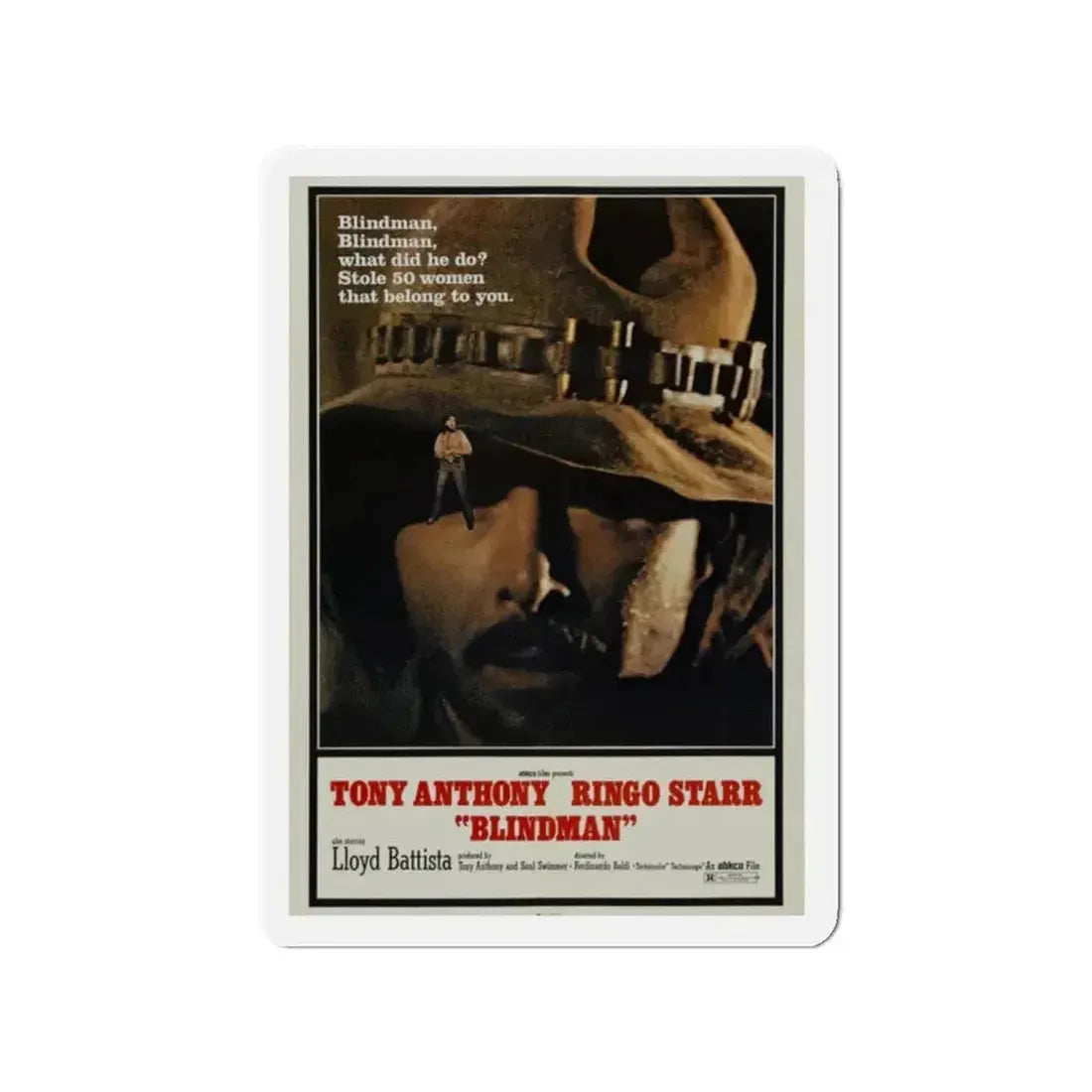 BLINDMAN 1971 Movie Poster - Refrigerator Magnet - The Sticker Space