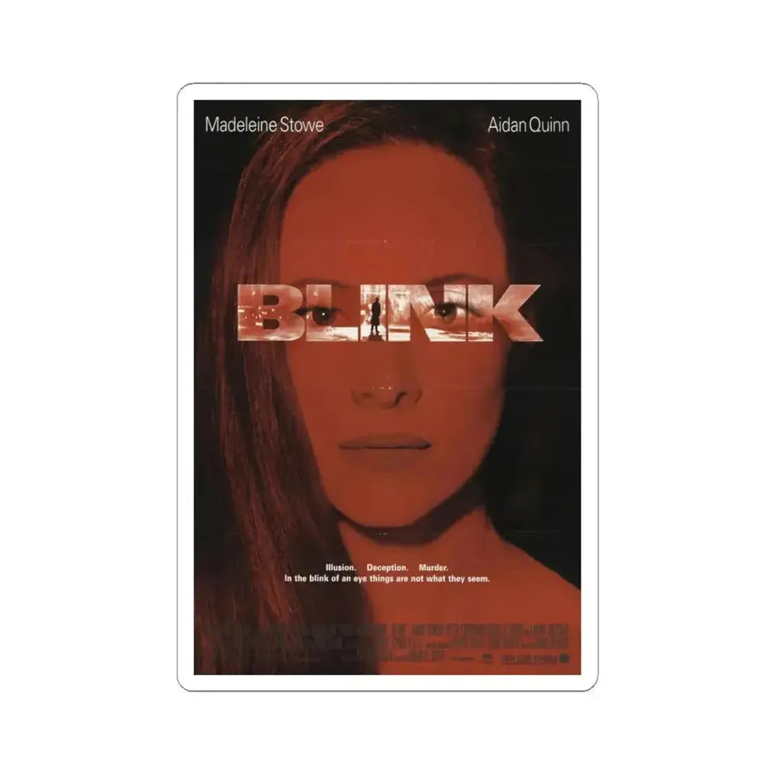 Blink 1994 Movie Poster - STICKER Vinyl Kiss-Cut Decal 3 Inch White - The Sticker Space