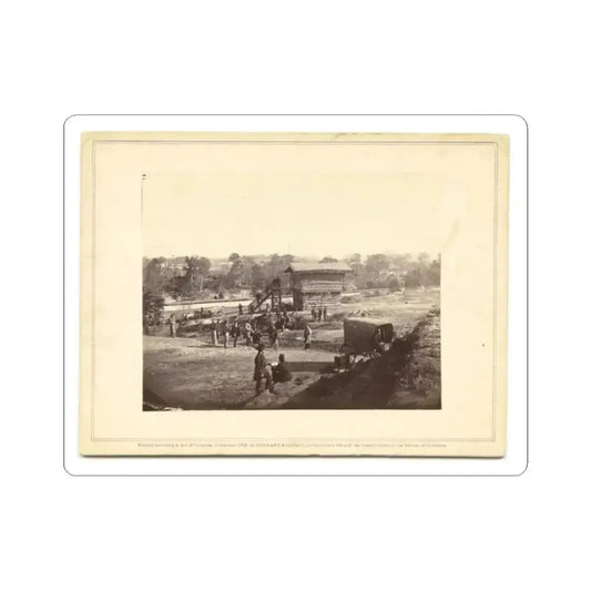 Block House, Near Fort Corcoran (U.S. Civil War) STICKER Vinyl Kiss-Cut Decal 2 Inch White - The Sticker Space