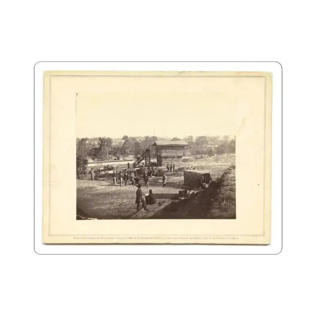 Block House, Near Fort Corcoran (U.S. Civil War) STICKER Vinyl Kiss-Cut Decal 3 Inch White - The Sticker Space