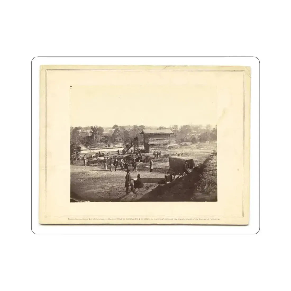 Block House, Near Fort Corcoran (U.S. Civil War) STICKER Vinyl Kiss-Cut Decal 4 Inch White - The Sticker Space