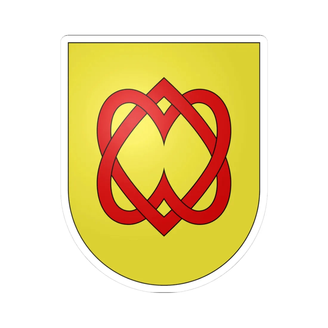 Blonay-coat of arms (Switzerland) (Coat of Arms) STICKER Vinyl Kiss-Cut Decal 3 Inch White - The Sticker Space