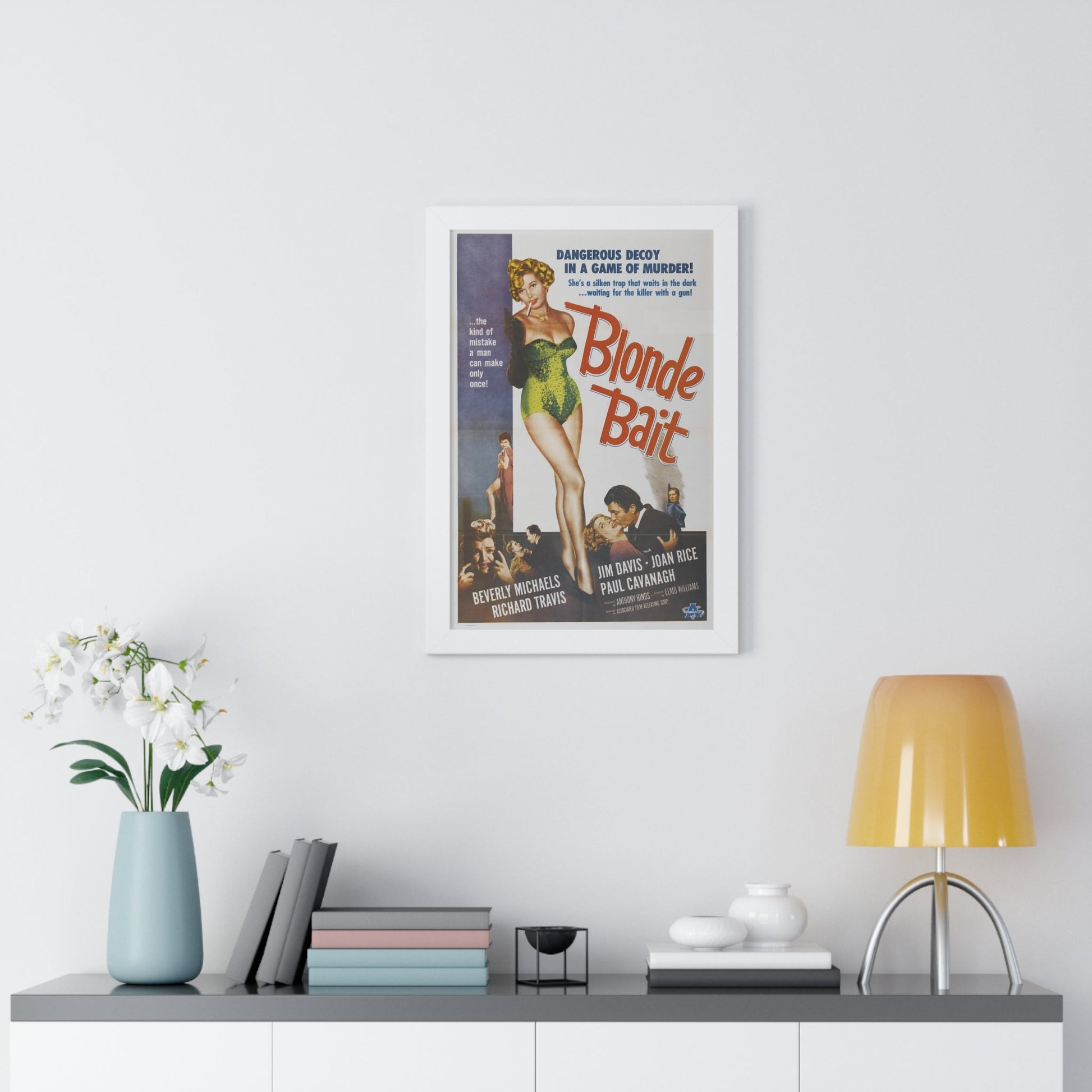 BLONDE BAIT 1956 - Framed Movie Poster-The Sticker Space