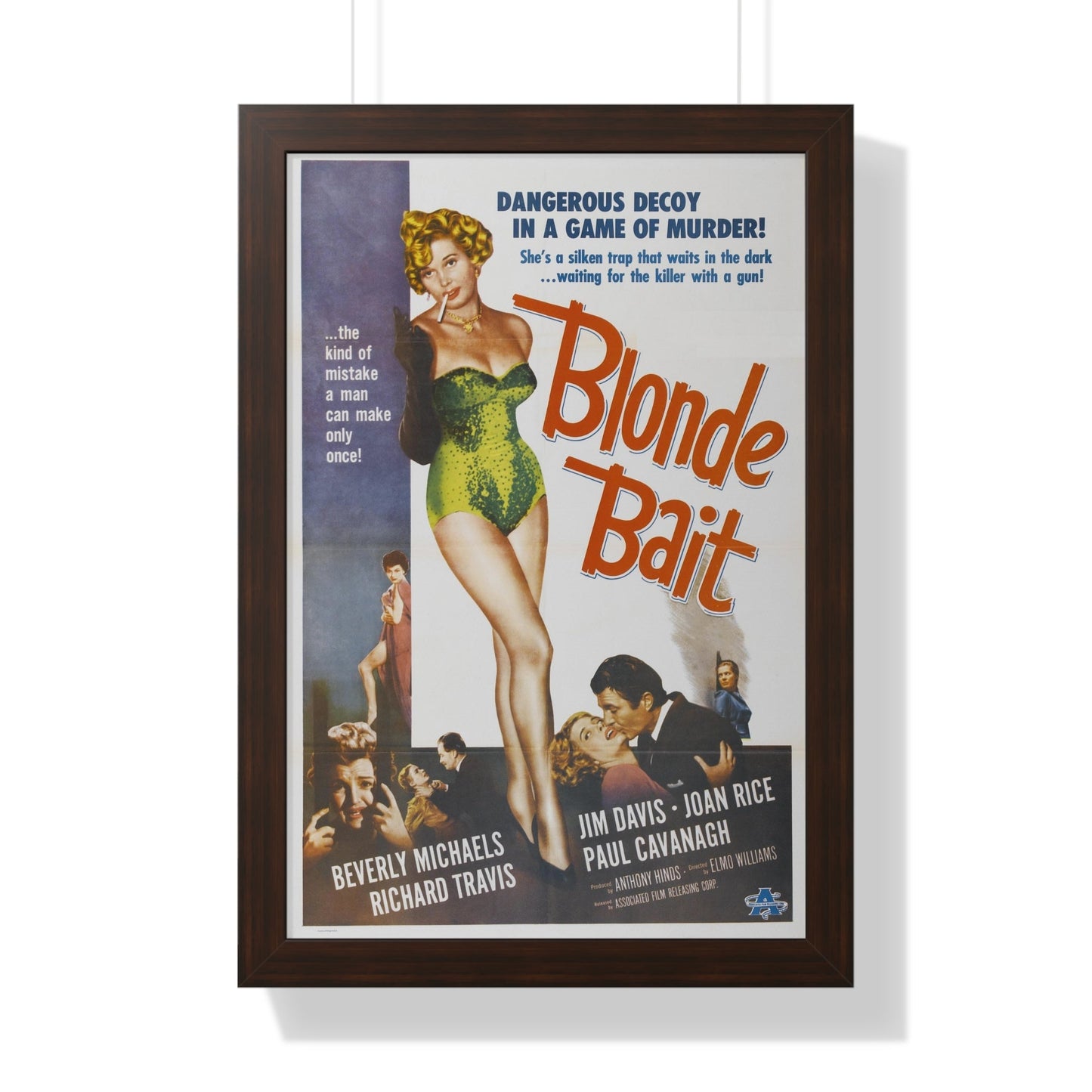 BLONDE BAIT 1956 - Framed Movie Poster-16″ x 24″-The Sticker Space