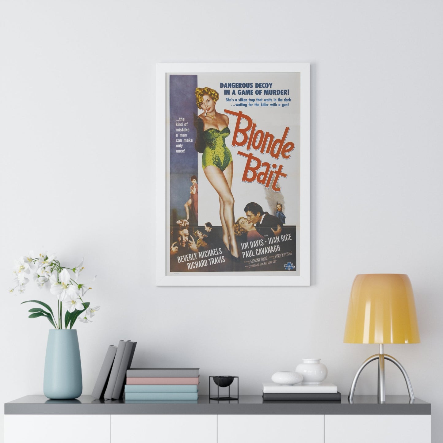 BLONDE BAIT 1956 - Framed Movie Poster-The Sticker Space