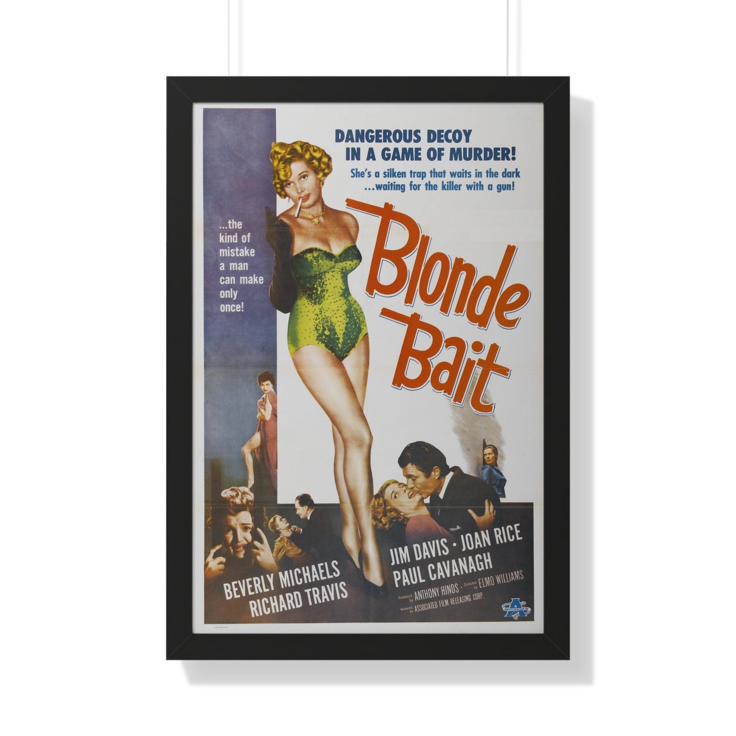 BLONDE BAIT 1956 - Framed Movie Poster-20" x 30"-The Sticker Space