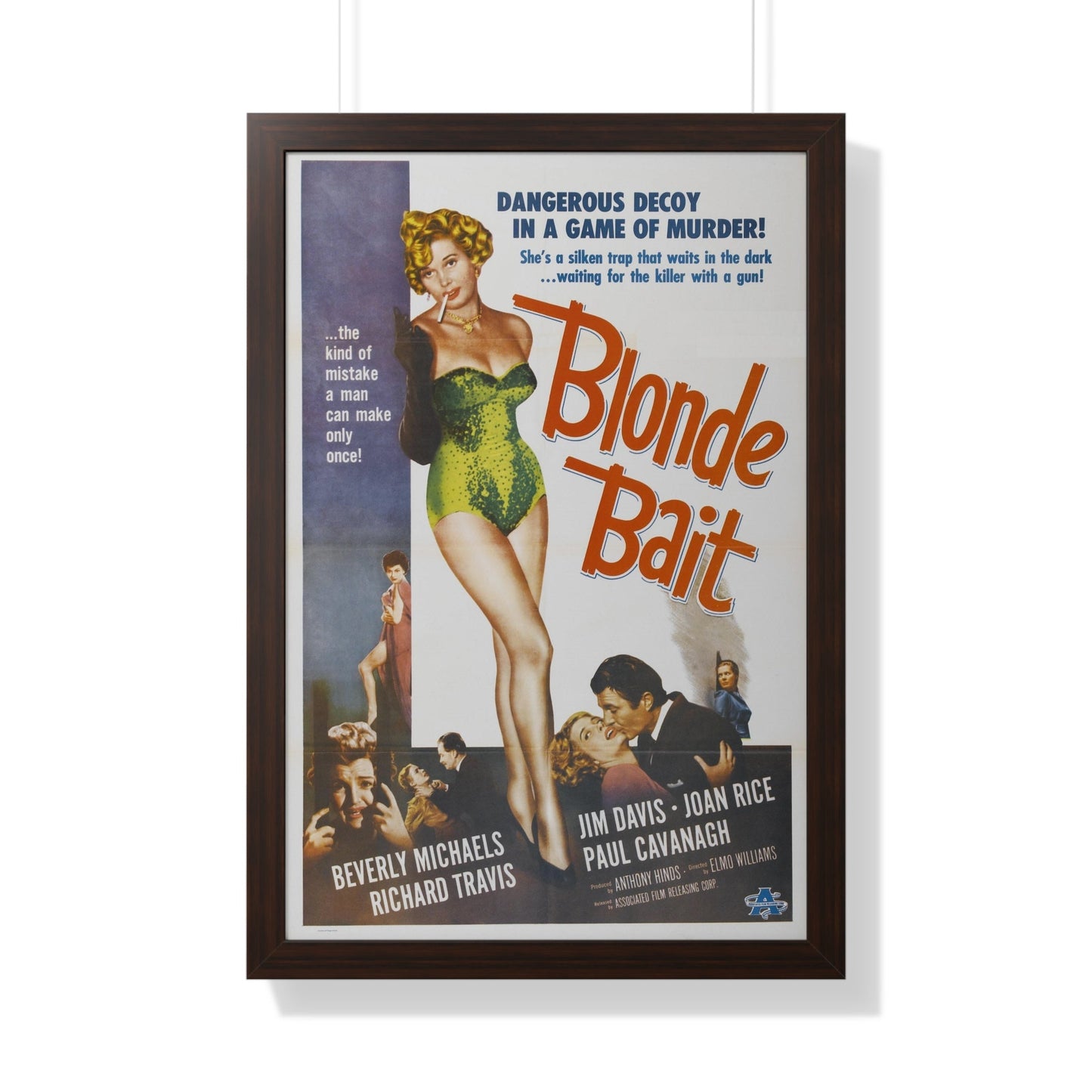 BLONDE BAIT 1956 - Framed Movie Poster-20" x 30"-The Sticker Space