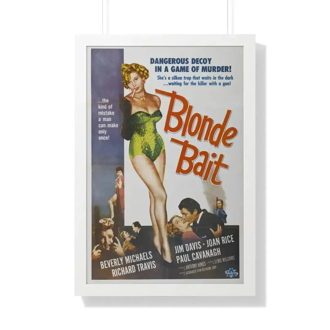 BLONDE BAIT 1956 - Framed Movie Poster 20" x 30" White - The Sticker Space