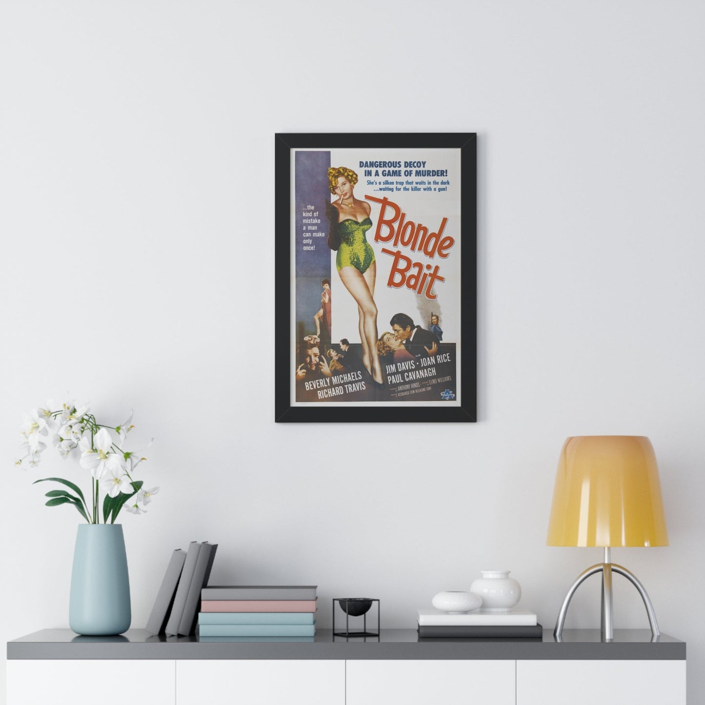 BLONDE BAIT 1956 - Framed Movie Poster-The Sticker Space