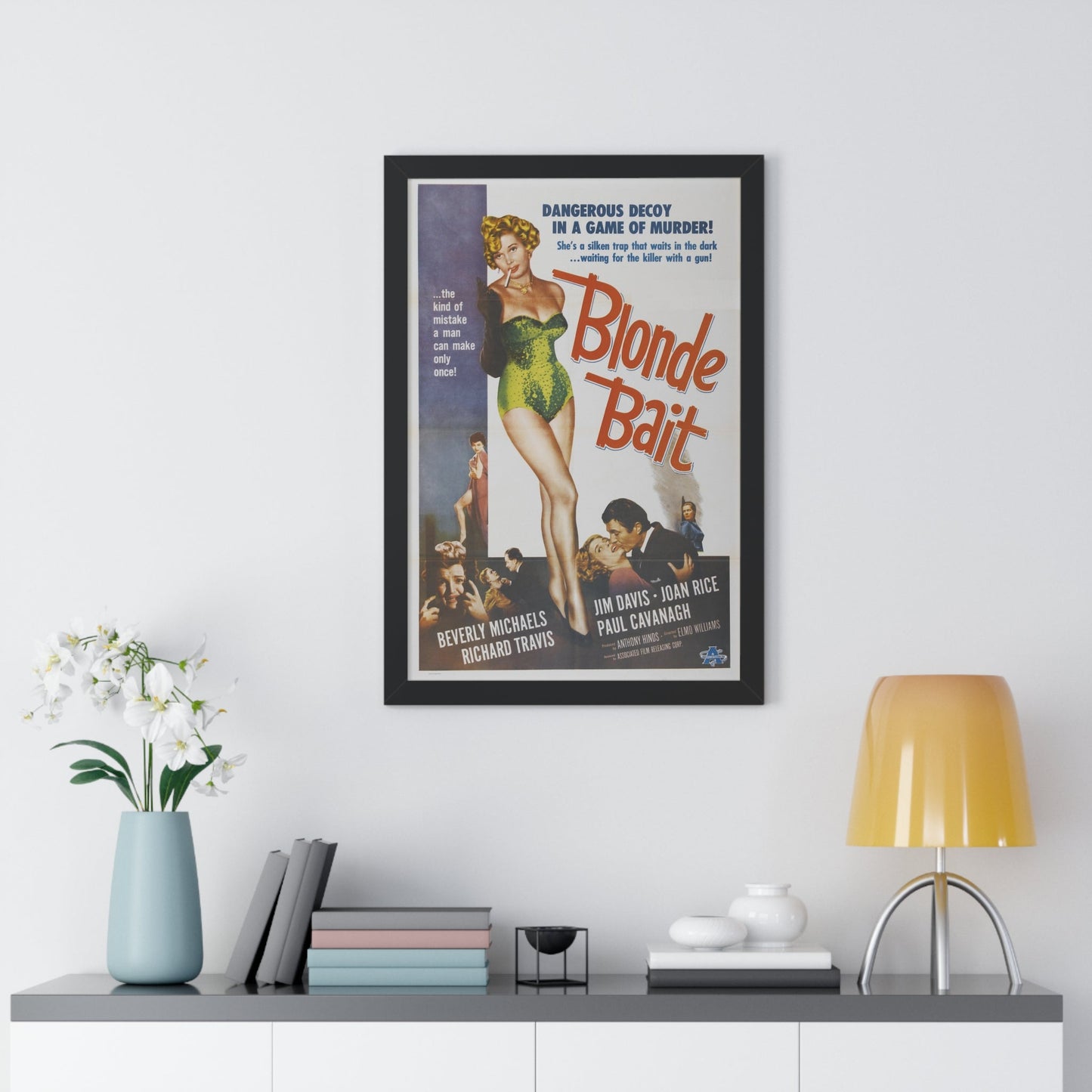 BLONDE BAIT 1956 - Framed Movie Poster-The Sticker Space