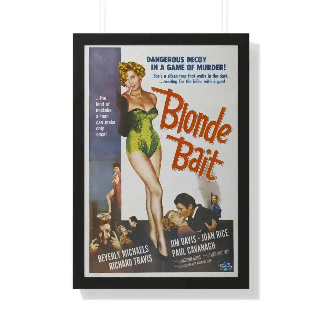 BLONDE BAIT 1956 - Framed Movie Poster - The Sticker Space