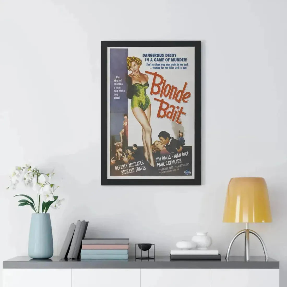 BLONDE BAIT 1956 - Framed Movie Poster - The Sticker Space