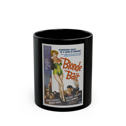 BLONDE BAIT 1956 Movie Poster - Black Coffee Mug-11oz-The Sticker Space