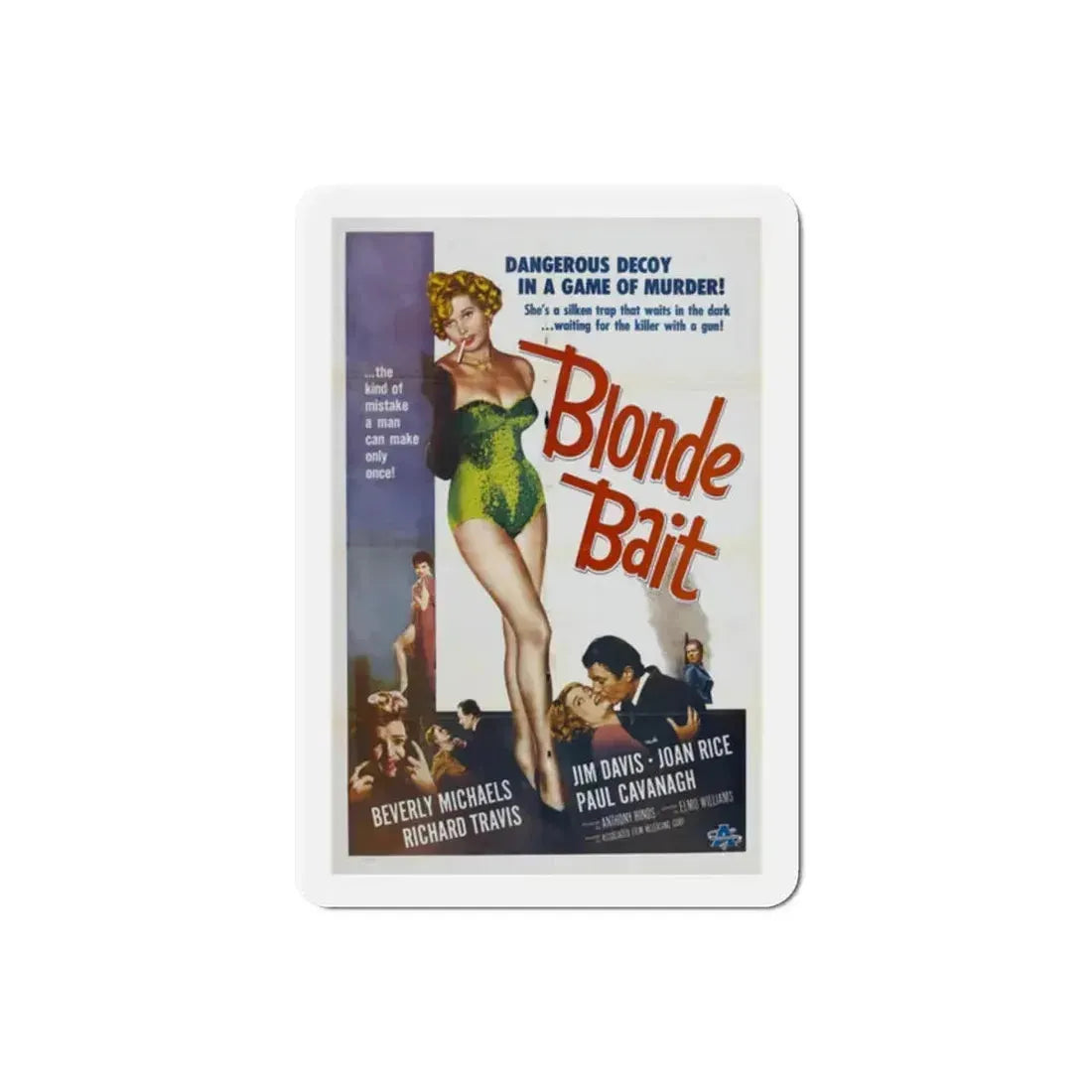 Blonde Bait 1956 Movie Poster Refrigerator Magnet 2 Inch - The Sticker Space
