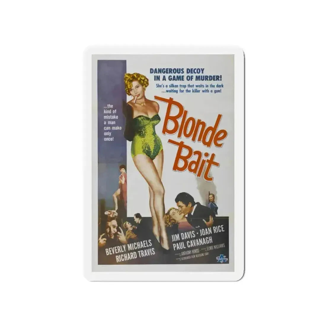 BLONDE BAIT 1956 Movie Poster - Refrigerator Magnet - The Sticker Space