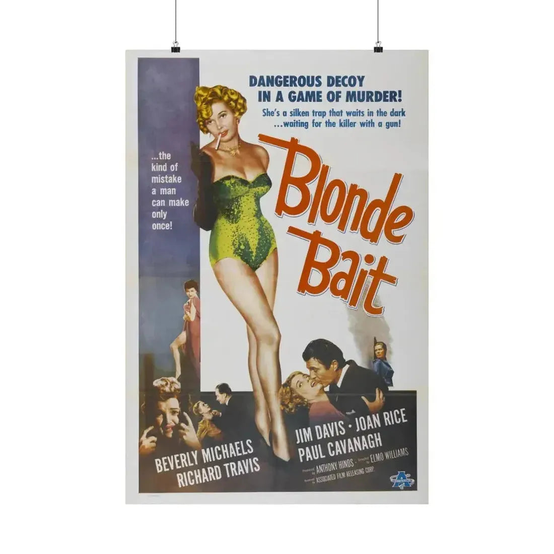 BLONDE BAIT 1956 - Paper Movie Poster 24″ x 36″ Matte - The Sticker Space