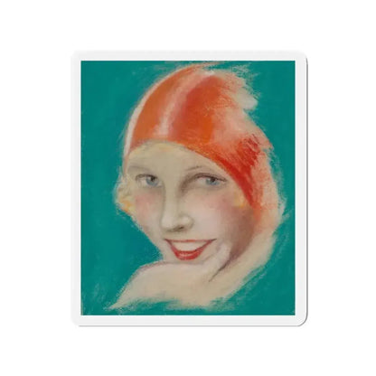 Blonde Beauty (Magazine Illustration) Refrigerator Magnet 2 Inch Die-Cut - The Sticker Space