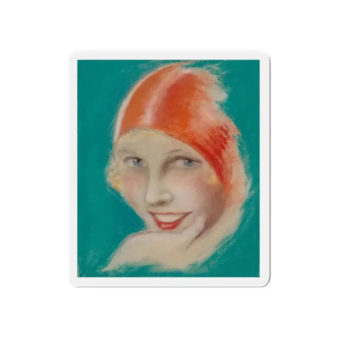 Blonde Beauty (Magazine Illustration) Refrigerator Magnet - The Sticker Space