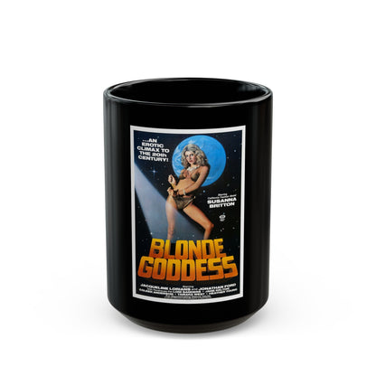 BLONDE GODDESS 1982 Movie Poster - Black Coffee Mug-15oz-The Sticker Space