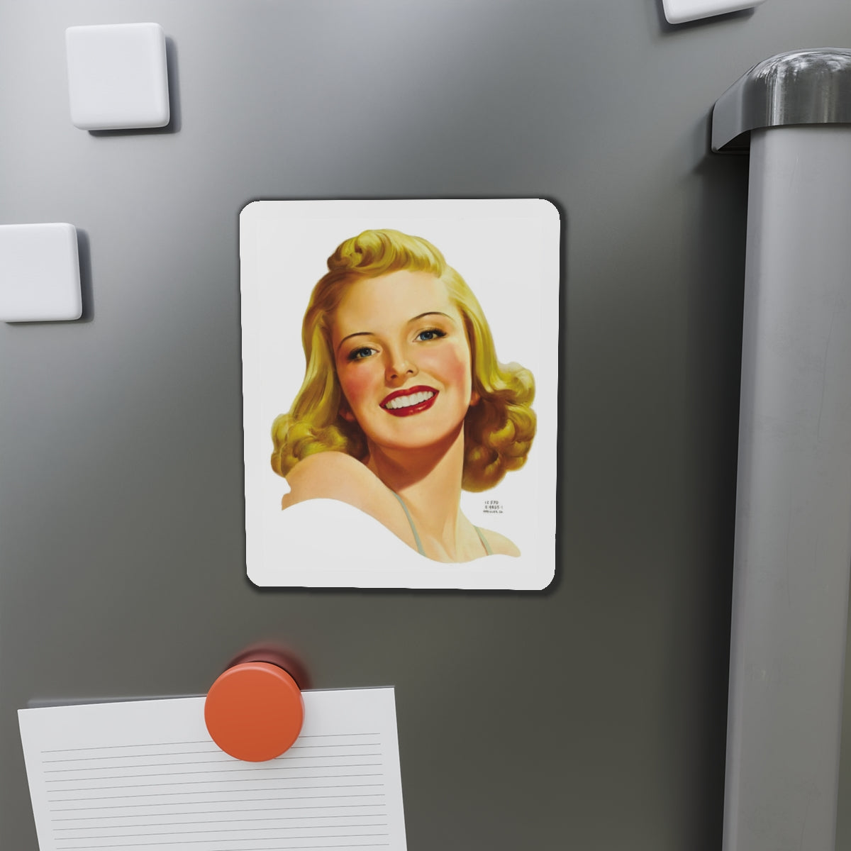 Blonde (Magazine Illustration) Refrigerator Magnet-The Sticker Space