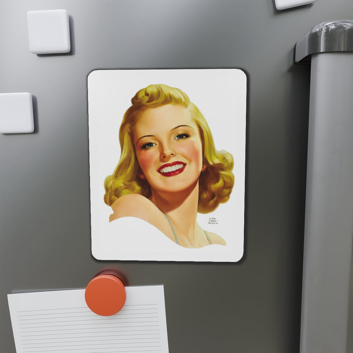 Blonde (Magazine Illustration) Refrigerator Magnet-The Sticker Space