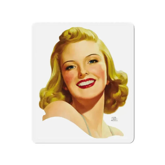 Blonde (Magazine Illustration) Refrigerator Magnet 2 Inch Die-Cut - The Sticker Space