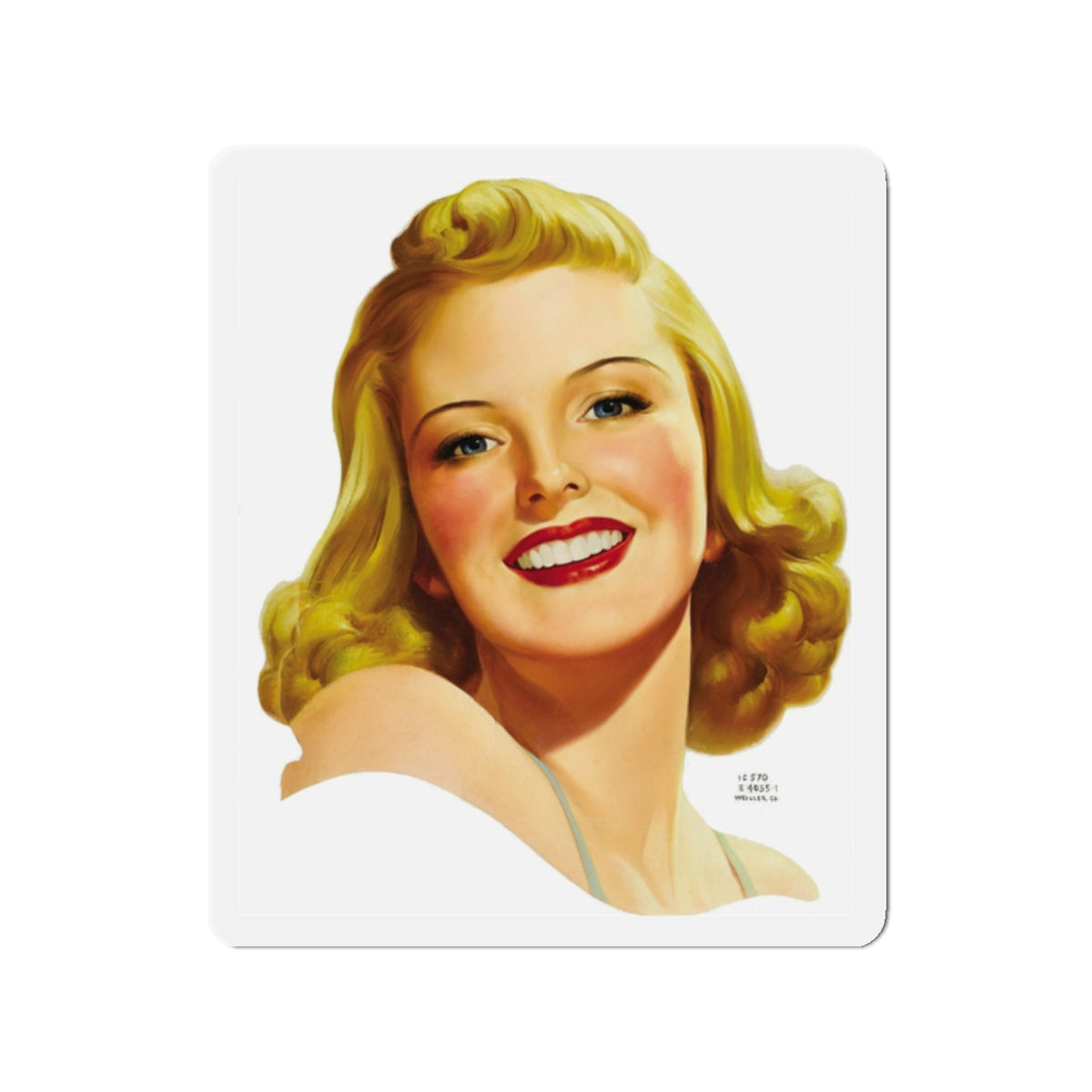 Blonde (Magazine Illustration) Refrigerator Magnet-2" x 2"-The Sticker Space