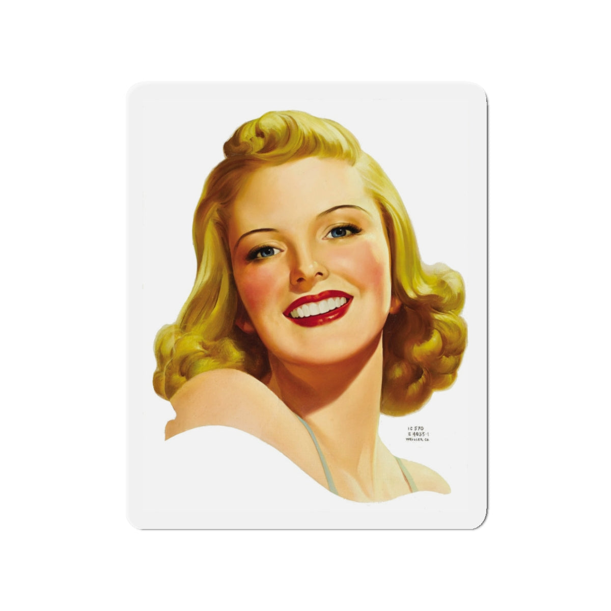 Blonde (Magazine Illustration) Refrigerator Magnet-3" x 3"-The Sticker Space