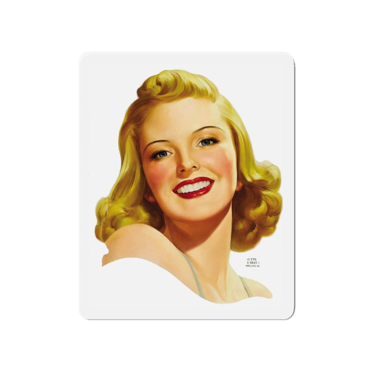 Blonde (Magazine Illustration) Refrigerator Magnet-4" x 4"-The Sticker Space