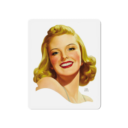 Blonde (Magazine Illustration) Refrigerator Magnet-5" x 5"-The Sticker Space